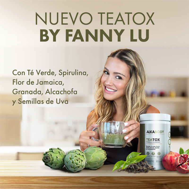 TEATOX, SÚPER ALIMENTO CON ESPIRULINA, TÉ VERDE, ALCACHOFA, FLOR DE JAMAICA ,GRANADA Y SEMILLAS DE UVA