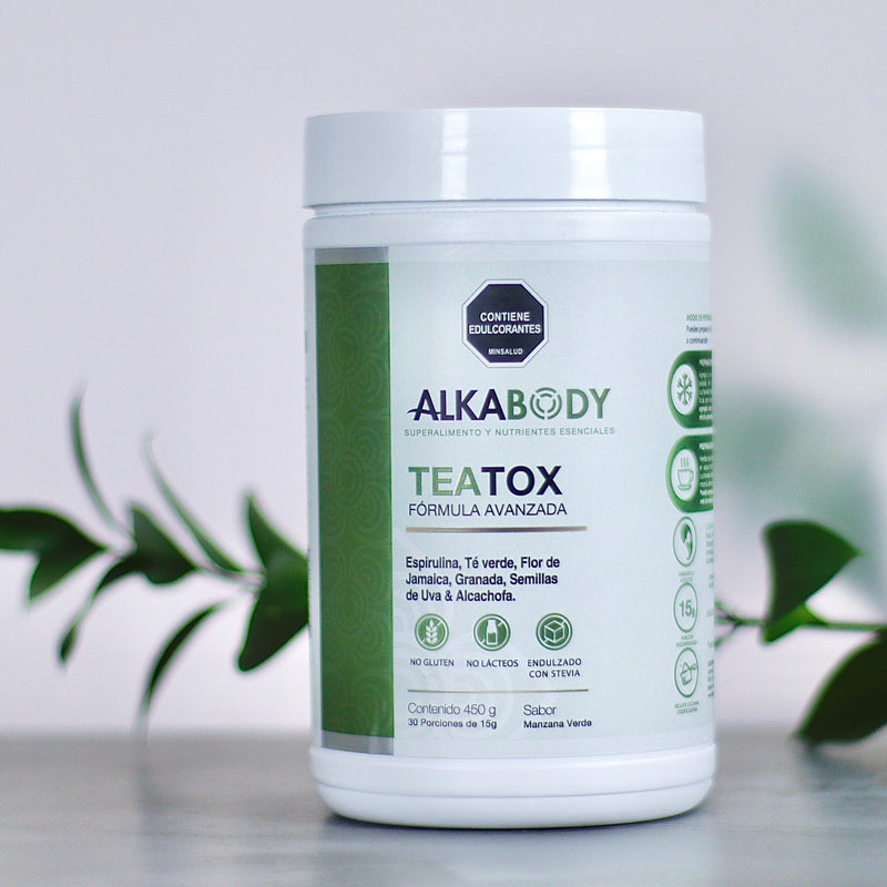 TEATOX, SÚPER ALIMENTO CON ESPIRULINA, TÉ VERDE, ALCACHOFA, FLOR DE JAMAICA ,GRANADA Y SEMILLAS DE UVA